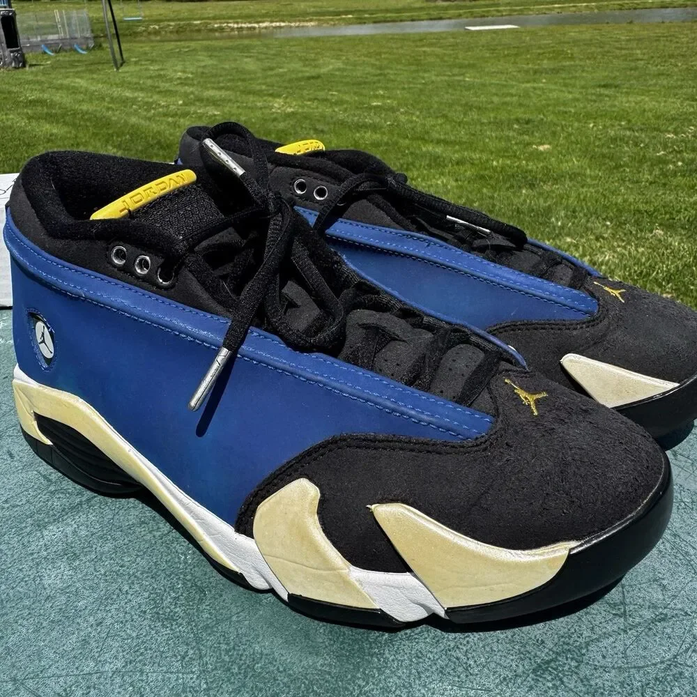 Jordan Air Jordan 14 Retro Low Laney 2015 Blue Suede Sneaker 807511-405
